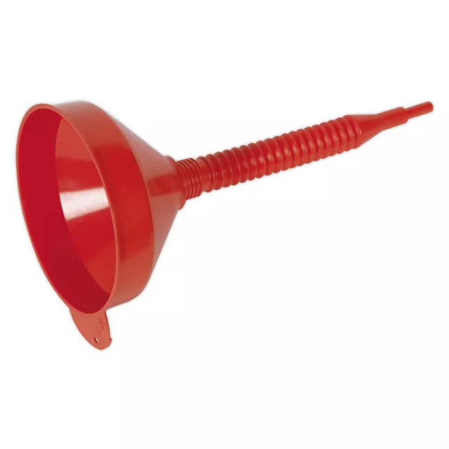 Sealey Flexi-Spout Funnel Medium 200mm with Filter Funnels Work Tools F2F