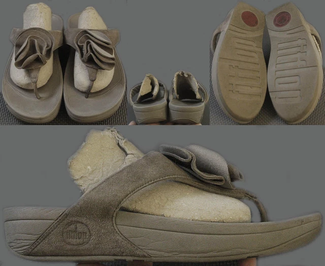 Fit Flop Yoko Thong Sandals Women's Size US 9 UK 7 EUR 41, Taupe