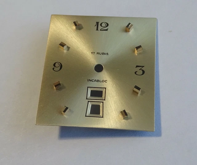 Cadran De Montre Plat Doré Pour Horloger - Style Incabloc - Neuf Sans Emballage