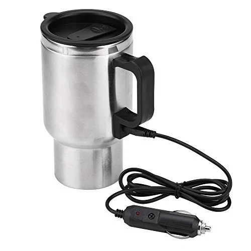 Fdit 12V Heated Travel Mug Stainless Steel Electric in-car Travel Heating Cup...