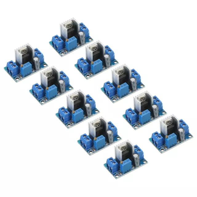 DC-DC Buck Convertisseur Régulateur LM317 4.2-40V to 11.2-37V 2.2A Bleu Set 10