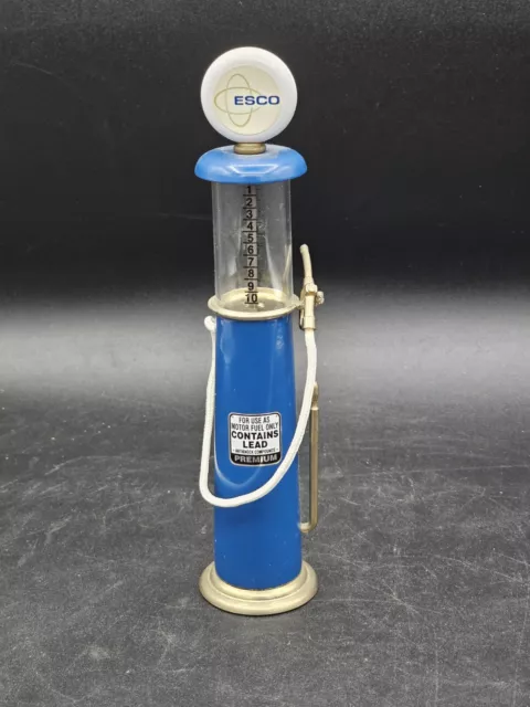 Esco Blue Visible Gas Pump Vintage Miniature Made In The USA