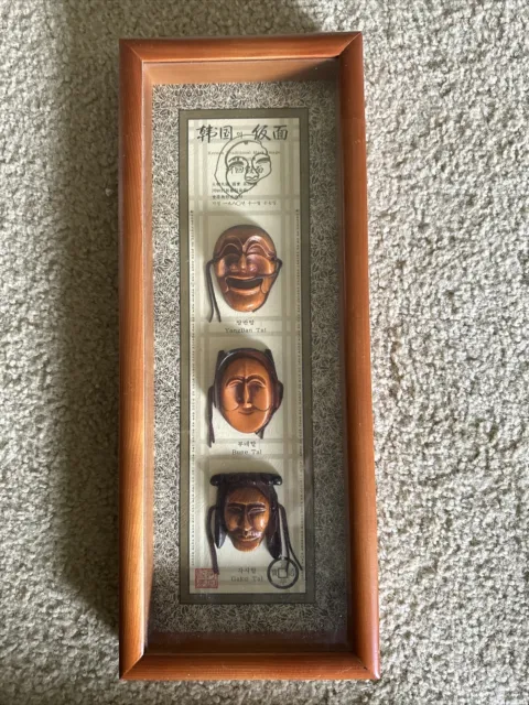 Korean Traditional Mask Image In A Picture Frame