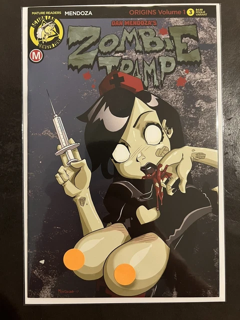 ZOMBIE TRAMP Origins #3 Risque Variant (Action Lab 2017) F/VF Dan Mendoza Rare