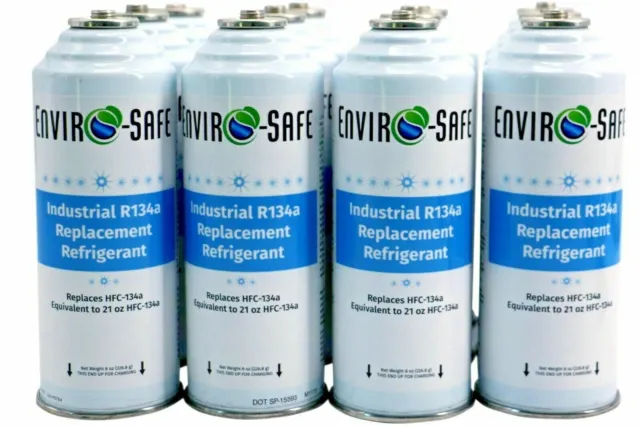 Modern Refrigerant, EnviroSafe INDUSTRIAL, Auto A/C Replacement, Twelve New Cans