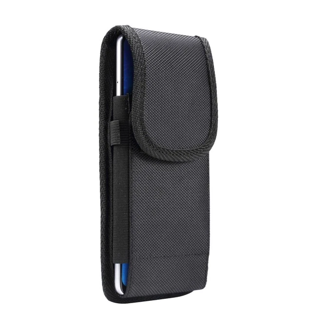 Étui Ceinture Vertical Pour Xiaomi Mi 10 (2020) – Cuir Et Nylon – Noir – Pratique Et Protecteur