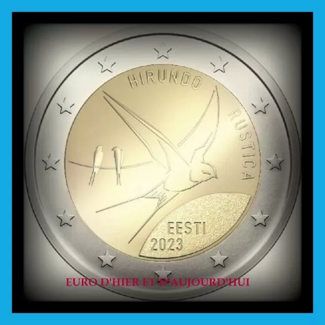 2 Euro Estonie commémorative  2023 L'hirondelle rustique UNC DISPONIBLE