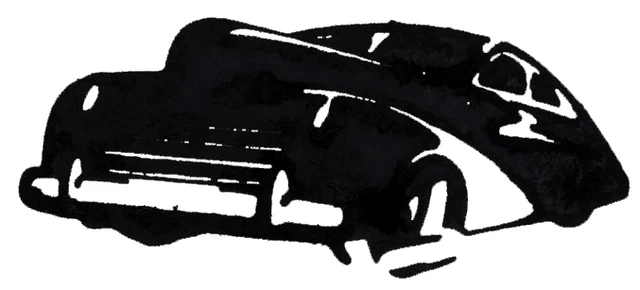 Vintage Metal Letterpress Print Block AUTOMOBILE CAR ART DECO S