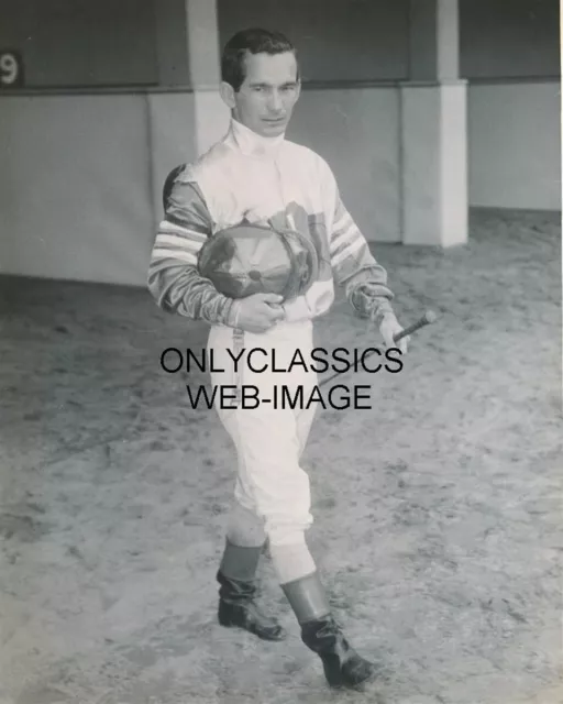 1961 Famous Jockey Willie Shoemaker At Churchill Downs Horse Racing Track Photo