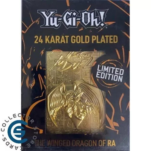 Fanattik Yu-Gi-Oh! Carta 3D Placcata in Oro 24 Carati – Il Drago Alato di Ra