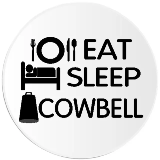 Eat Sleep Cowbell - Paquete de 100 pegatinas circulares de 3 pulgadas - músico de música