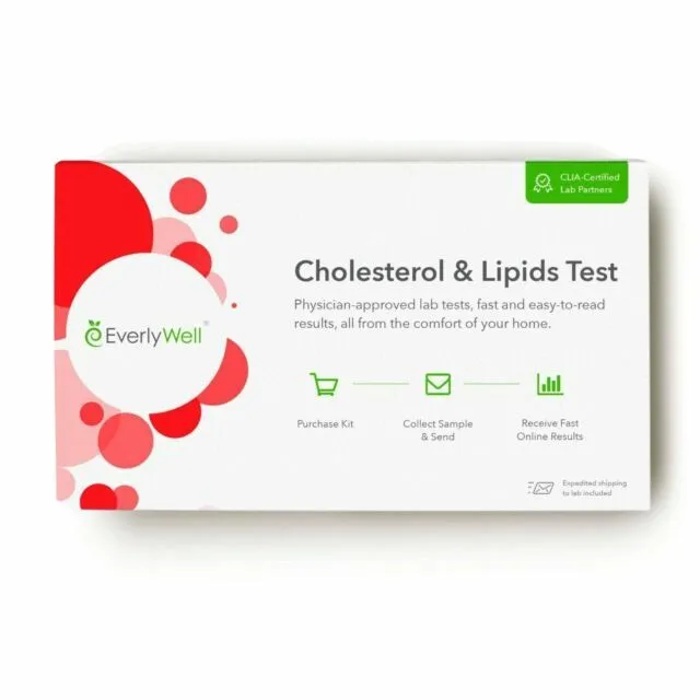 Kit de prueba de colesterol y lípidos Everlywell