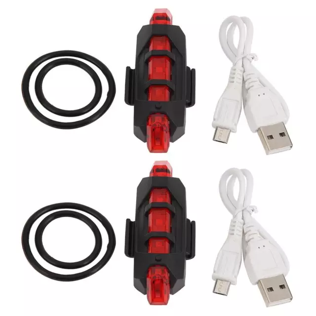 fr 2x Electric Scooter Warning Light LED Safety Lamp for M365 Pro (Red)