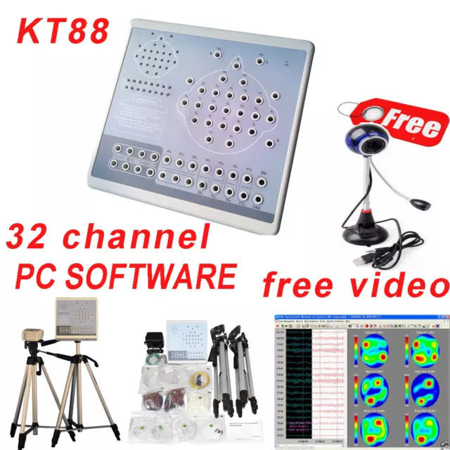 Digital Portable EEG Machine And Mapping System 32-channel EEG ECG video SOFTWAR