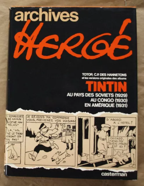 Tintin Archives HERGE T 1 éd Casterman rééd 1978 TBE