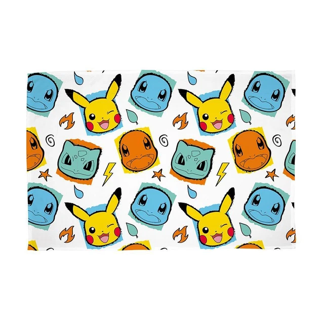 Couverture polaire Pokemon Pikachu vintage années 90 RARE (non tricotée