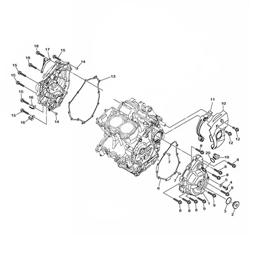 YAMAHA MT-07 FZ-07 2014-2023 Kit vis BTR inox moteur complet MT07 FZ07