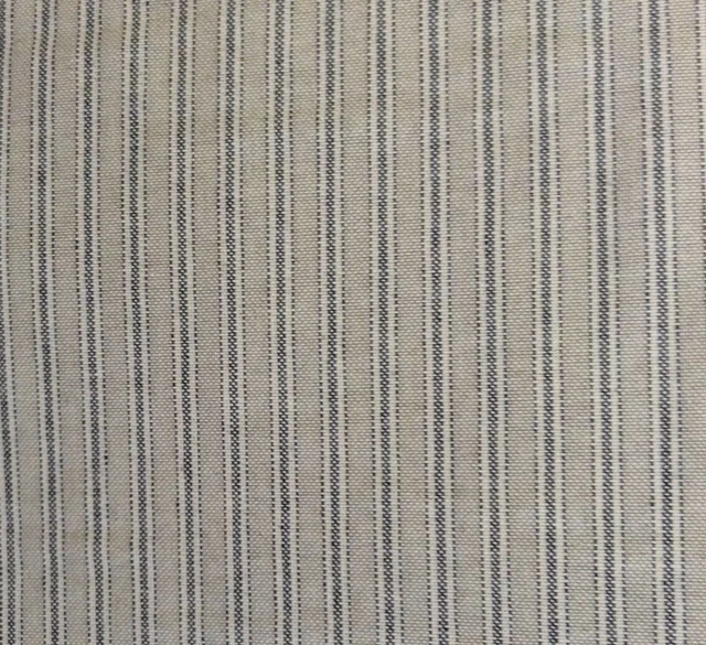 Yale Zeckenstreifen anthrazitgrau & Leinen 280 cm/108" breiter Vorhang Stoff