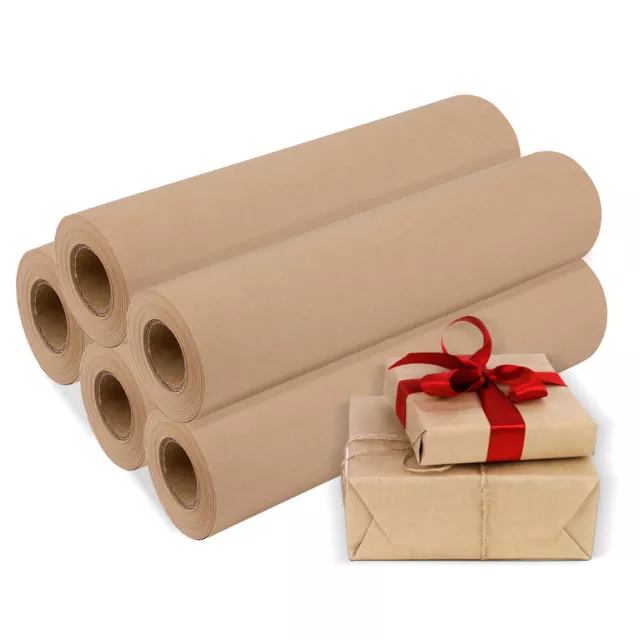 Brown Kraft Wrapping Parcel Paper Roll Strong Packaging Gift Art Craft  Sheets