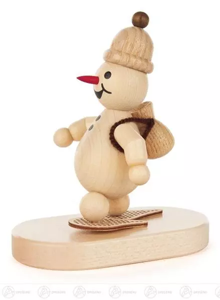 Schneemann »Junior« Schneewanderer BxHxT = 5x10x8,5cm NEU Erzgebirge Miniatur