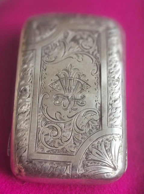 Antique Hallmarked Silver cigarette Case Birmingham Robert Chandler