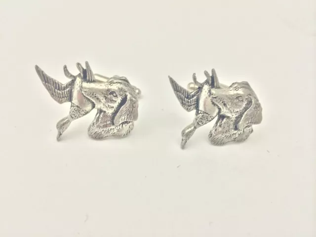 Labrador & Duck refa25 Fine English Pewter Animal Cufflinks Made In Sheffield