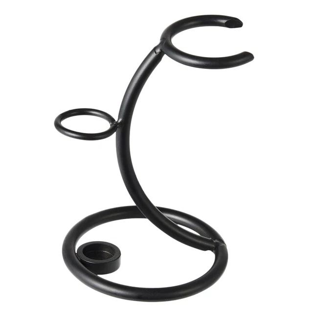 1 pz supporto manuale per utensili da rasatura da uomo 2 in 1 pennello da barba curvo F7A8