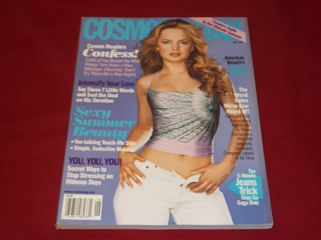 2000 June Cosmopolitan Magazine - Mena Suvari - Front Cover - Pb 2249