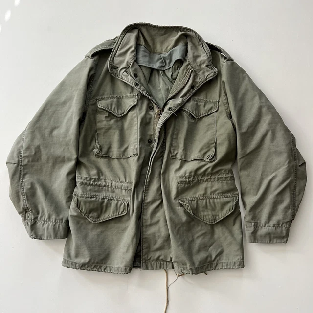 VINTAGE M65 FIELD Jacket Size Med Reg Green Army 60's Vietnam Era OG107
