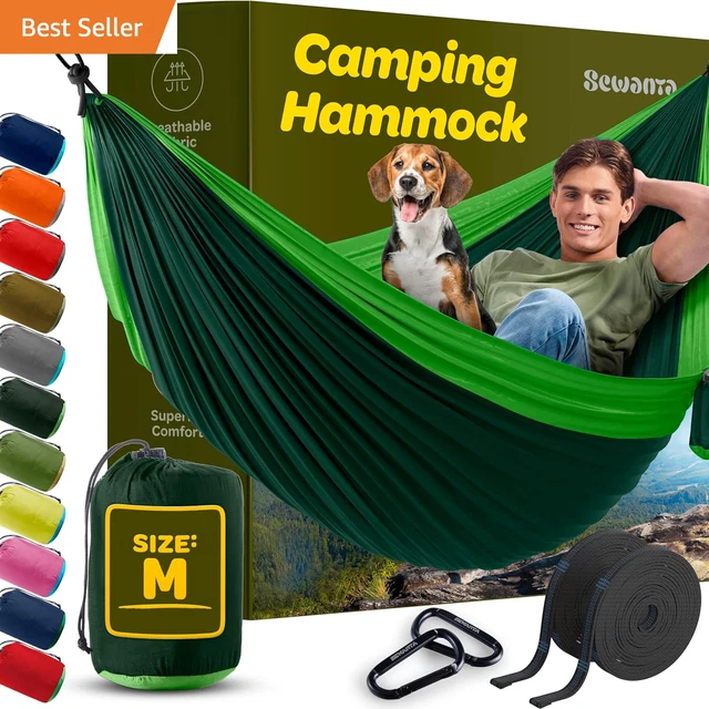 DURABLE HAMMOCK 400 Lb Capacity, Nylon Camping Hammock Chair Double