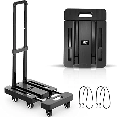 Folding Hand Truck, Foldable Dolly Cart for Moving, 500lbs Heavy Duty Luggage