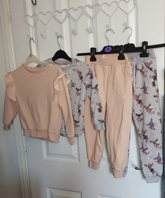 bundle joblot kids girls clothes size 5-6 years jumper top trouser bottom set