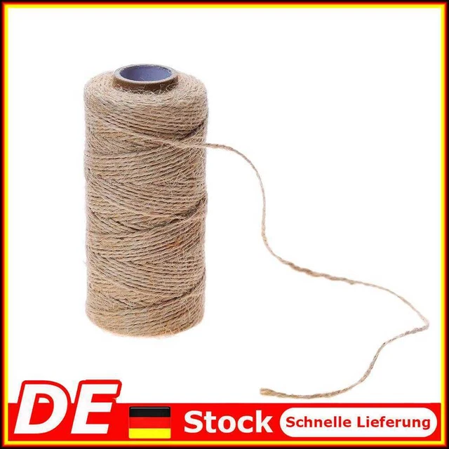 100m Rollen DIY-Verpackung basteln Hanfseil DIY Handarbeit gewebt Hanf Seil Foto