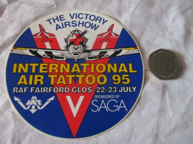 International Air Tattoo 1995 Victory Airshow RAF Fairford event sticker
