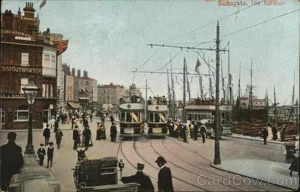 Kent England Ramsgate The Harbour Postcard Vintage Post Card