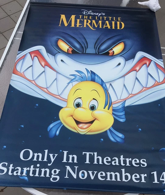The Disney Store Vinyl Two Side Little Mermaid Hanging