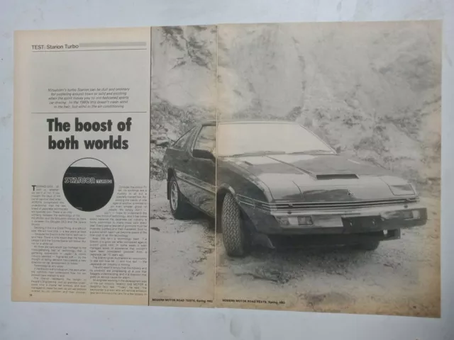 1982 Mitsubishi Starion Jb Turbo 6 Page Australian Magazine Road Test Article