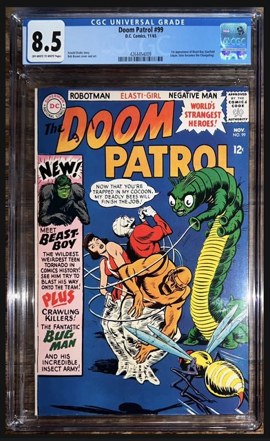 DC Doom Patrol #99 CGC 8.5 Off-White to White Pages 1965 - First App Beast Boy