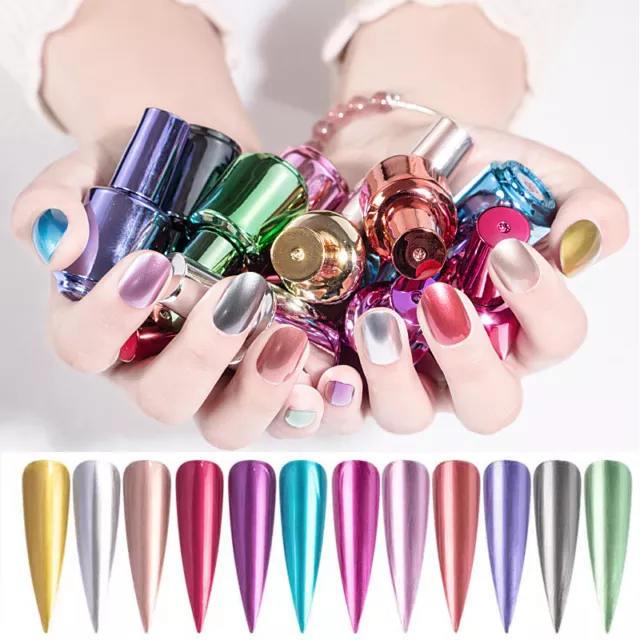 Vernis À Ongles Magique Effet Miroir Chrome Métallisé Métal Nail Art Vernis R