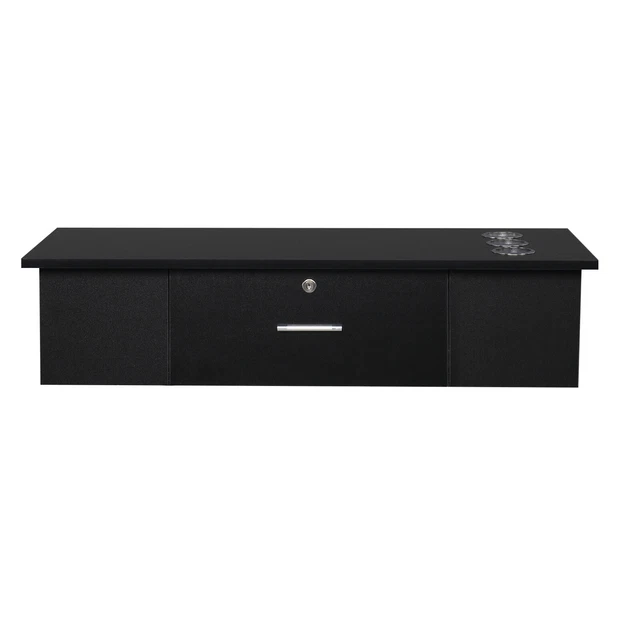Wall Mount Styling Station Cabinet Beauty Salon Spa Locking Black Classic Look