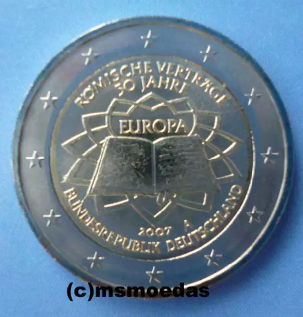 Deutschland 2 Euro Gedenkmünze 2007 Römische Verträge Euromünze coin Wahl ADFGJ