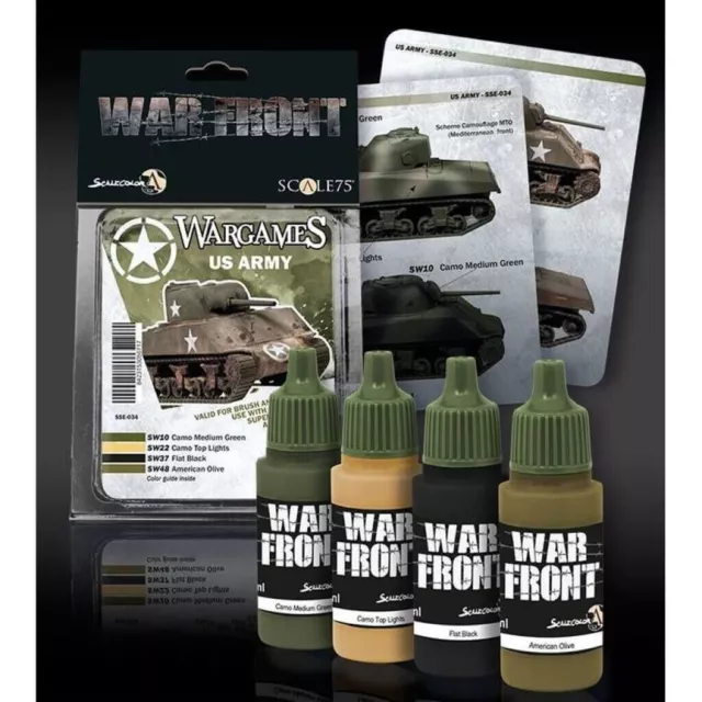 Wargames Ee.uu. Army - Scale 75 - Set Colores World War Games Pinturas de