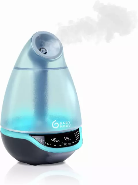Babymoov Hygro Plus Digitaler Luftbefeuchter mit Nachtlicht (7 Farben), automati