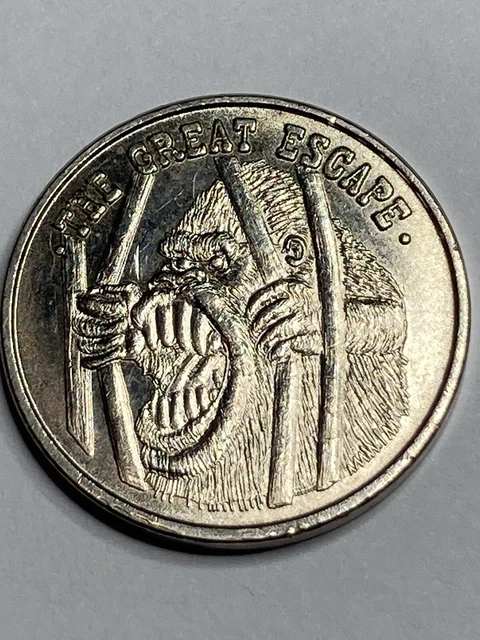 1980's The Great Escape Gorilla Rutherford, New Jersey NJ Arcade Game Token #rq1
