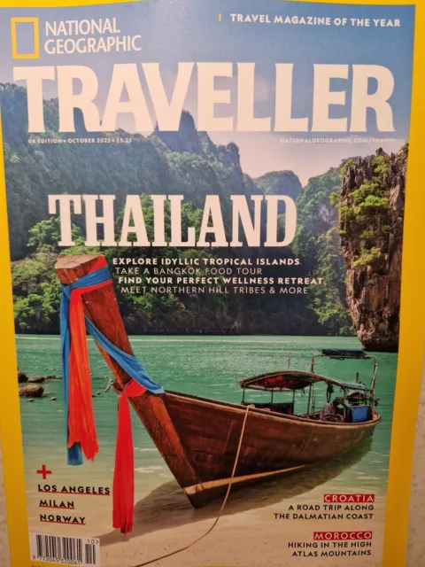 National Geographic OCTOBER 2023 Thailand, Croatia Travel Magazine NEW