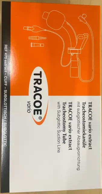 TRACOE vario extract tracheostomy tube ref 470 extract size 9