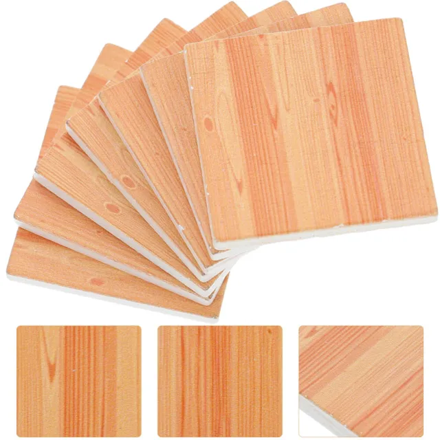 27 Pcs Mini Floorboards Miniature House Accessories Simulated Wooden Toy Room