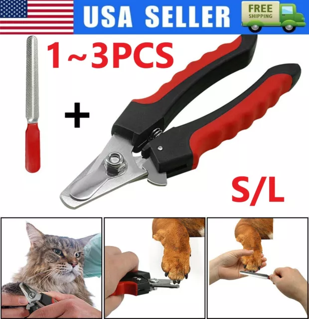 Dog Nail Clippers Trimmer Cat Pet Toenail Claw Cutter Grooming Scissors Blades