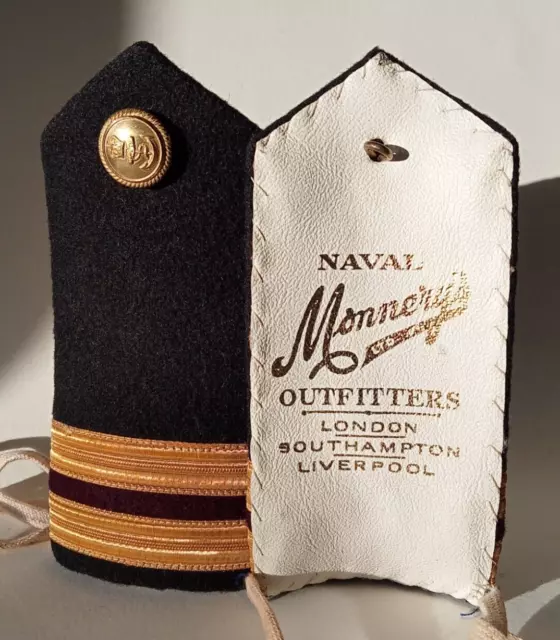 Pair of post '52 Royal Navy Lieutenants epaulettes - by Monnery's outfitters.