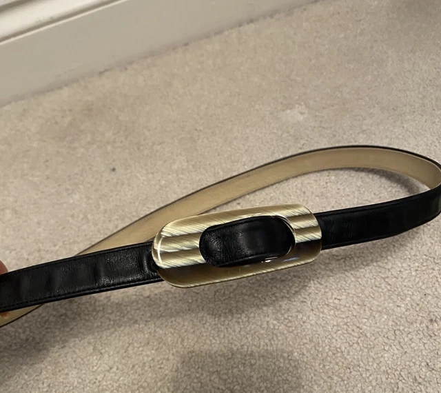 RENA LANGE GOLD Mesh Belt with Black and Brown tortoise  display picture 1